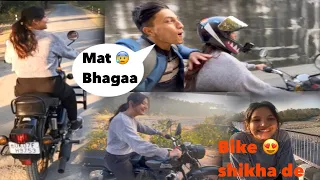 crazy girl riding my bullet 350 theukvlogs