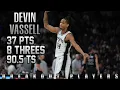 Devin Vassell 37 pts 8 threes on 90 5 TS vs Nets San Antonio Spurs 2024-25 NBA highlights