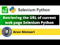 Retrieving the URL of the current web page using Selenium Python Selenium Python