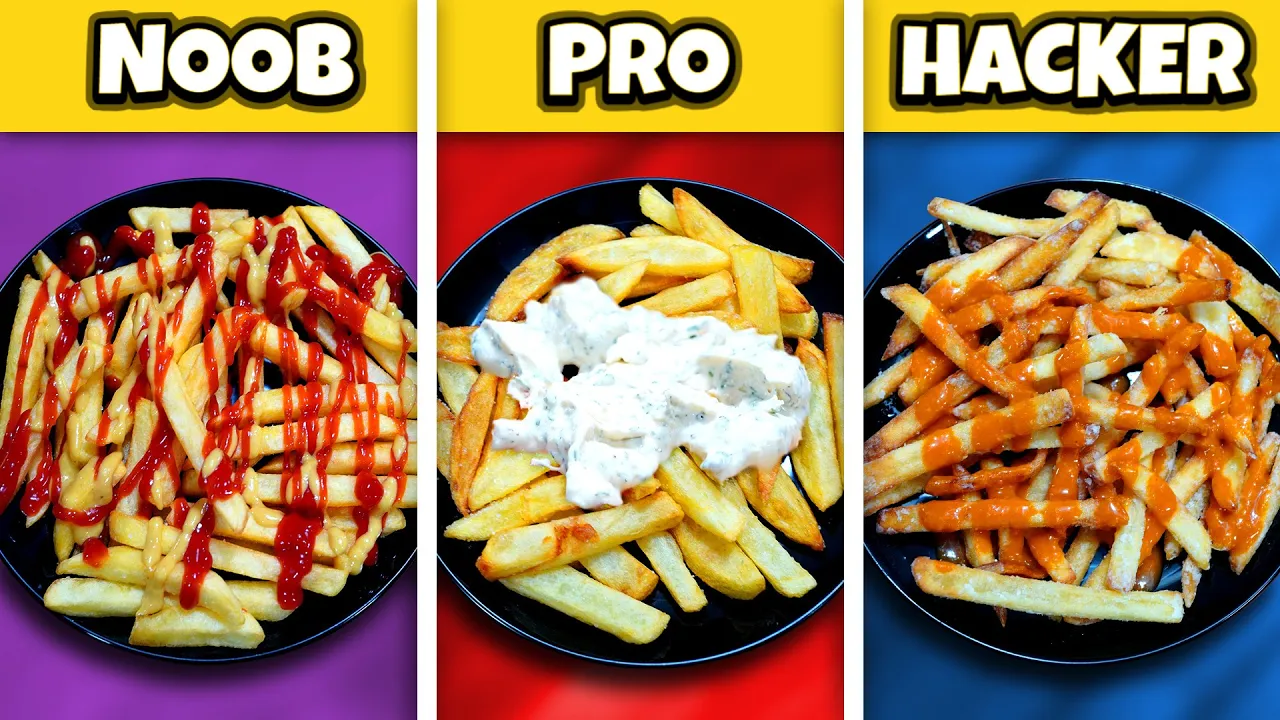 NOOB vs PRO vs HACKER PATATAS FRITAS 