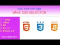Hoc HTML5 va CSS3 CSS Selectors co ban Hoc nghe CNTT