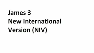 James 3 - Bible NIV