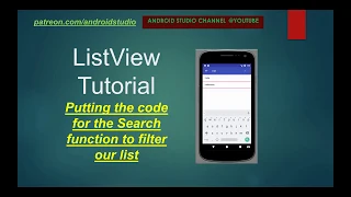 ListView Tutorial Search Filter Code Advanced Topics