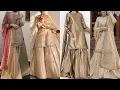 Prachtige beige Sharara- en Gharara-ontwerpen 2025 / Nieuwste beige Sharara Gharara-pakken