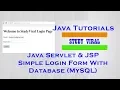 Java Servlet JSP Login with MySQL Database - StudyViral Part-2