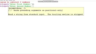 Python program to subtract two numbers Niraj ARTS