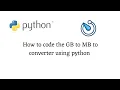 Python Tkinter - code the GB to MB converter