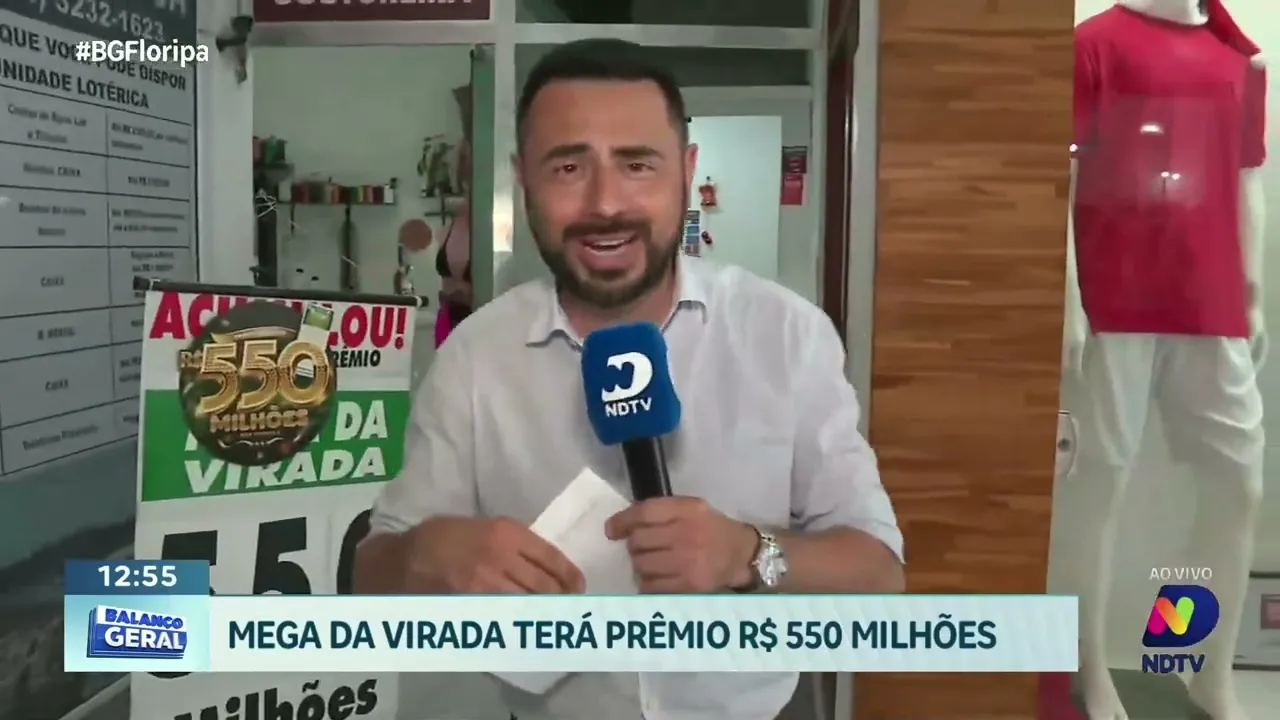 Mega da Virada sorteia prêmio recorde de R$ 550 milhões