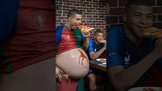 امبابي عزم كريستيانو رونالدو على بيتزا كريستيانو رونالدو الدون رونالدو امبابي كريستيانو 