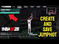 NBA 2K26 - How to Create and Save your Jumpshot Tutorial
