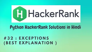 HackerRank Exceptions Tutorial Python HackerRank Solutions