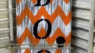 How To Make A BOO Sign From A Fence Picket - DIY Home Tutorial