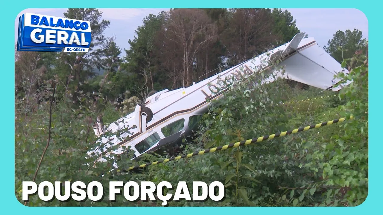 Susto em Chapecó: Aeronave faz pouso forçado e duas pessoas são resgatadas