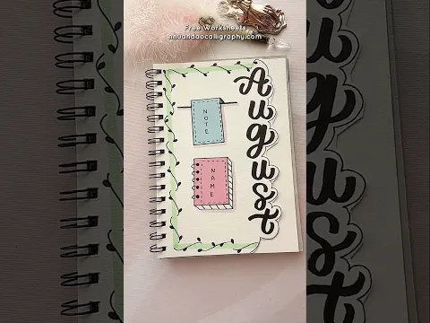 August Bujo Setup 🌱 Vertical Lettering Layout #nhuandaocalligraphy