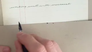 How small can you write with your arm Palmer Method Business Penmanship