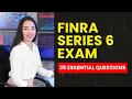 FINRA Series 6 Exam - Practice Test Study Guide Review 25 Essential Questions