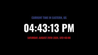 LIVE Clock LIVE Clock Current time in Eastern US what time is it now