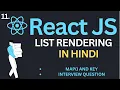 List Rendering in ReactJs Tutorial in Hindi Complete React Course in Hindi