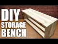 DIY Shoe Storage Bench Beginner Woodworking Project