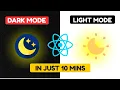 Light Dark Mode Toggle in React Tutorial EASIEST WAY 2025