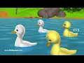 Five Little Ducks Went Out One Day - 3D Animation Five Little Ducks Nursery Rhyme for children