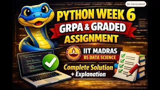 Python Week 6 GRPA Graded Assignment IIT Madras BS Data Science Complete Solution Explana