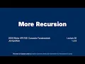 More Recursion Introductory C Programming for ECE at University of Toronto
