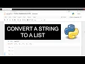 Python for Bioinformatics - Convert a STRING to a LIST
