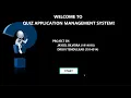Quiz Application Management System JavaFX JDBC MySQL