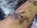 tattoo palm tree on Achilles