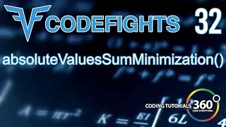 AbsoluteValuesSumMinization CodeFights Intro Algorithm JavaScript Solution and Breakdown