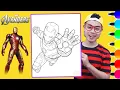 Coloring Avengers Iron Man Coloring Page Easy DIY Tutorial For Kids