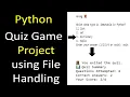Python Quiz Game Project using Files for Beginners Python Projects Attempt Quiz and View Score