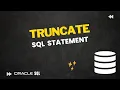 How to use TRUNCATE TABLE SQL statement in Oracle SQL Oracle Live SQL
