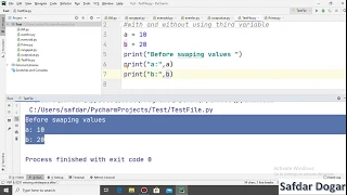 Python Program to Swap Two Number With and Without Using Third Variable Python Programming