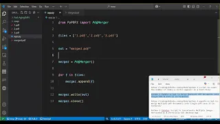 Python 3 PyPDF2 Script to Merge Multiple PDF Documents into Single PDF Save it in Terminal