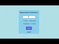 Temperature Converter using HTML CSS JS Beginner JavaScript Project