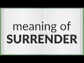 Surrender meaning of Surrender
