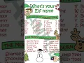 What s your elf name
