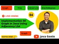 Implementation of Graph in java using Adjacency List