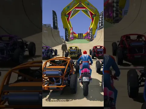 GTA : V SPIDERMAN BIKE RACING PART 2 #gta #gta5