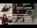SAINT LAURENT store vlog Mini Cassandra bag Lee Glossy Slingback pumps review