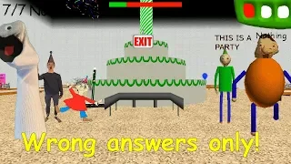 wrong answers only baldis basics birthday bash