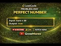 Leetcode - 507 Perfect number program in C optimized sqrt approach
