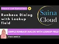 How to create a simple runbase dialog with lookup field