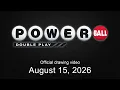 Powerball Double Play drawing for August 15 2026