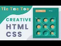 Html Css Project for beginners Tic Tac Toe UI With HTML CSS Tutorial