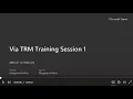 Via TRM Training Session 1