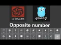 Codewars Opposite number in Go Golang