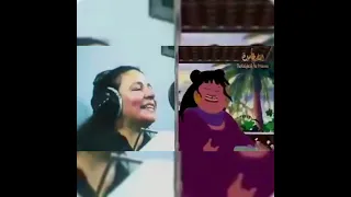 عبلة كامل محمد هنيدي في مشهد فيلم كرتوني الفارس و الأميرة 